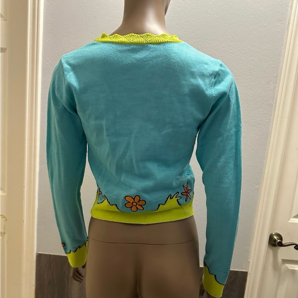 New Dolls Kill Hanna Barbera Mystery Machine Embroider Cardigan Sweater Top XXS - Picture 2 of 11